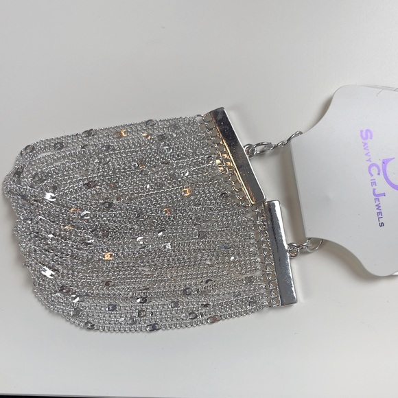 SAVVY CIE JEWELS SILVER MULTI CHAIN BRACELET - NWT! - Picture 6 of 6